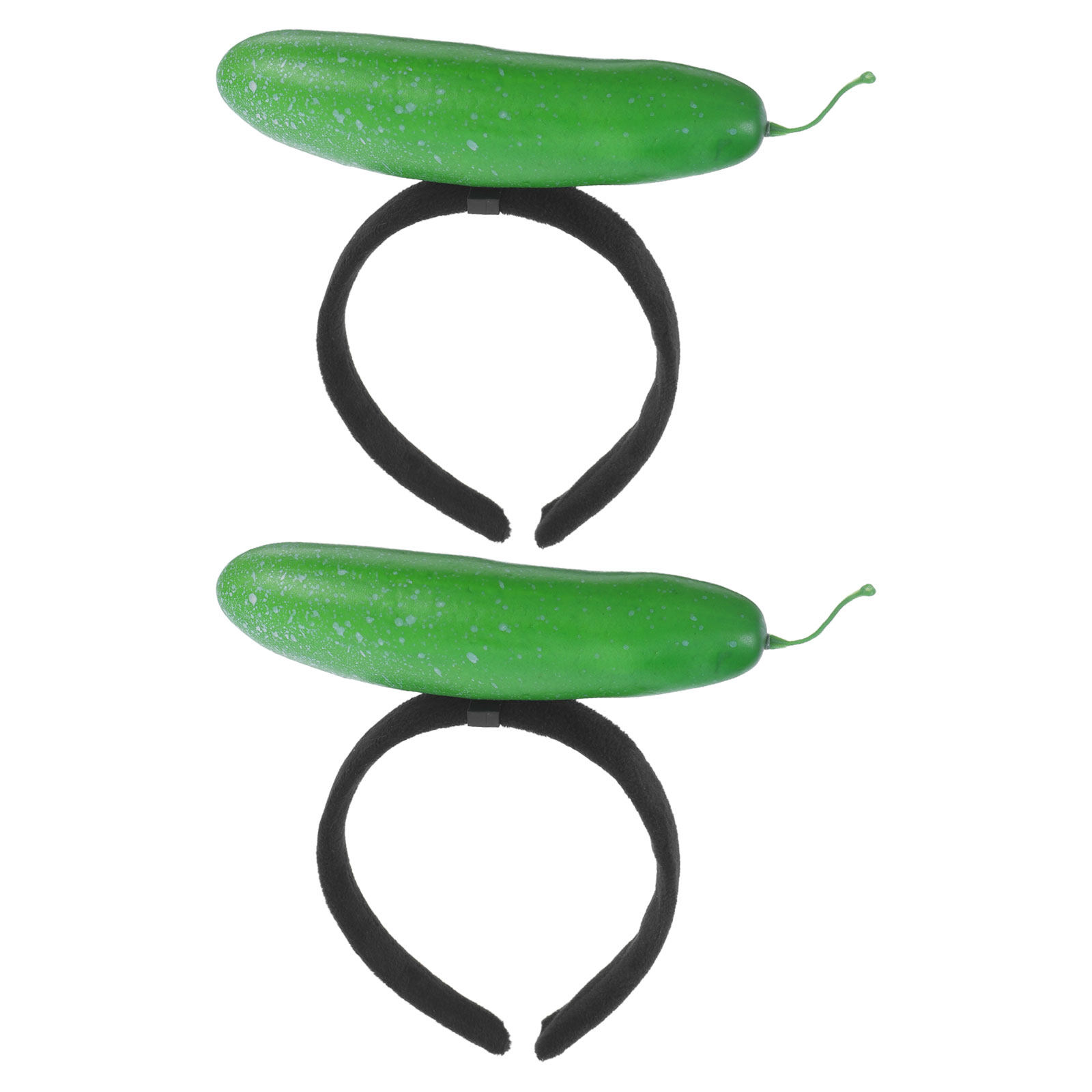 Hair Care Vegetables - 2個セット 面白いキュウリのヘッドバンド 模造野菜ヘアフープ スパ フェイシャルケア フェスティバル