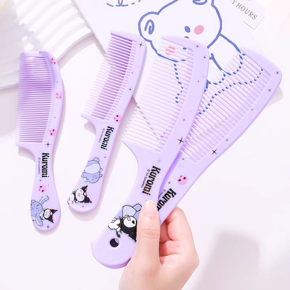 Hair Care In Japan - 本物のサンリオヘアコーム漫画クロミシナモロールホームパーソナルケアツール女性ポータブル前髪細歯ヘアブラシ女の子ギフト