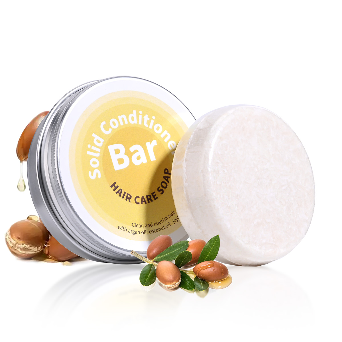 Hair Care Essential Oil - 植物性エッセンシャルオイル配合ヘアコンディショナーソープ、アルガンオイル、ココナッツオイル、ホホバオイルを豊富に含むディープヘアケアソープ、シャンプーソープと併用可能