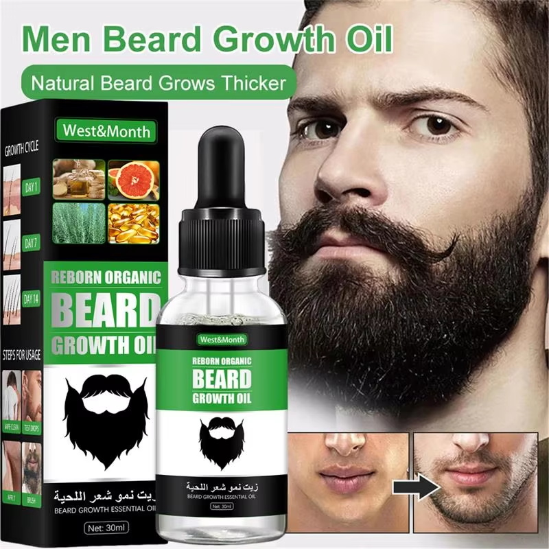 Caffeine Hair Serum - 速効性のある自然な成熟男性用髭成長エッセンスオイル、毛髪の成長を促進し、髭を太く長くし、ふっくらさせ、滑らかな髭ケアを実現します。