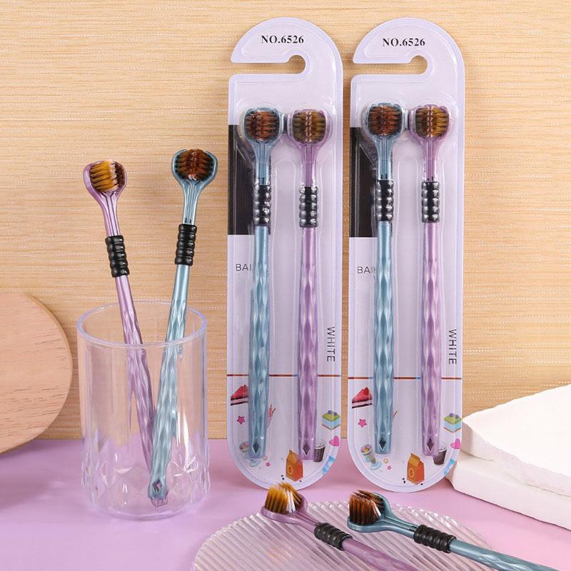 Z.2pcs 3D ステレオ三面歯ブラシ超微細ソフトヘア大人 - Hair Care Zone のレビューと価格