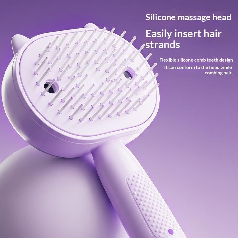 【H】1個入り 可愛い猫耳型電動スプレーヘアブラシ 赤色ライ - Hair Care Essential Oil のレビューと価格