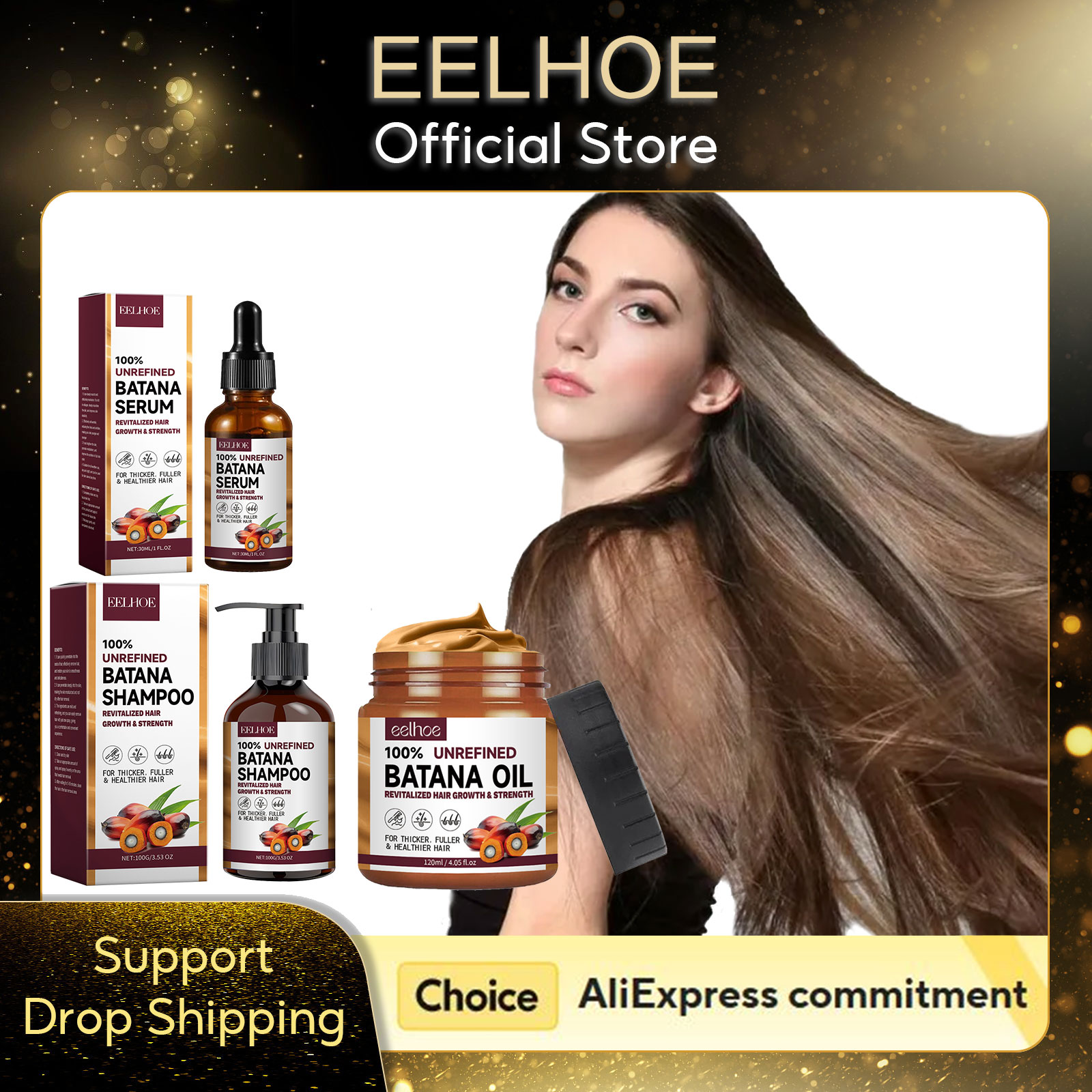 EELHOE 天然バタナオイル深い保湿滑らかな太い育毛シャン - Hair Care Keratin のレビューと価格