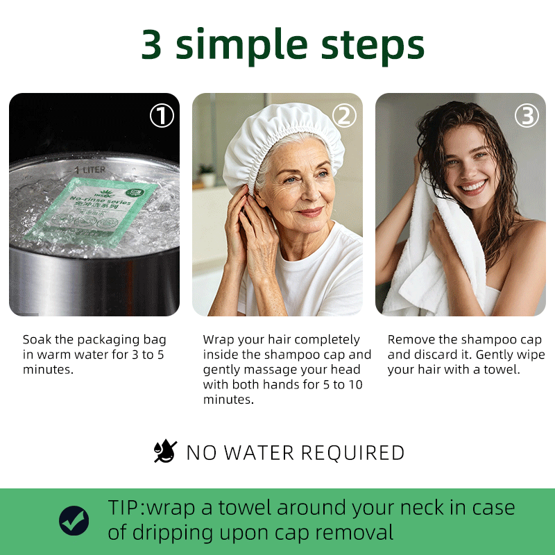 使い捨てウォーターレスシャンプーキャップ アロエベラ配合 ス - Hair Care Hospital のレビューと価格
